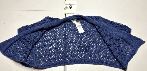 Coldwater Creek Women’s Ranch Blue Short Sleeve Sweater Size Large NWT