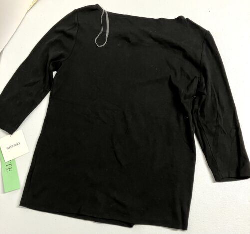 Ellen Tracy black long sleeve shirt size PL NWT