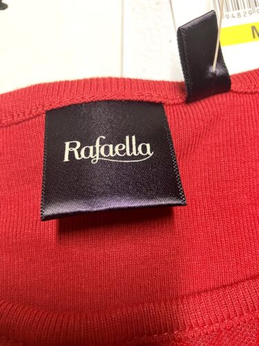 Rafaella Women’s Red Short Sleeve Shirt Size Medium NWT