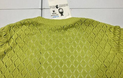 CJ Banks Women's Green Short Sleeve Sweater Size 3X NWT