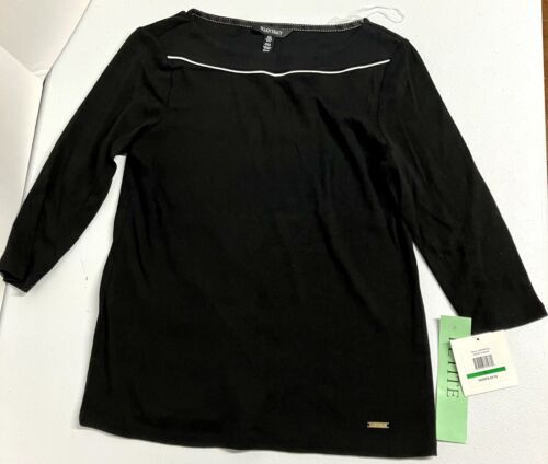 Ellen Tracy black long sleeve shirt size PL NWT