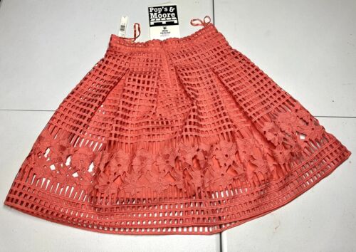 Antonio Melani Women's Orange Zip up Skirt Size 6 NWT