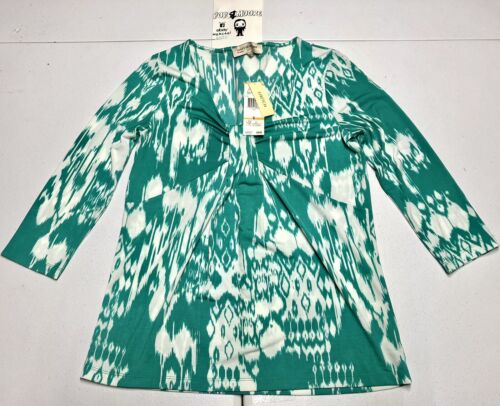 Jones New York Womens Aqua Green Long Sleeve Shirt Size S NWT