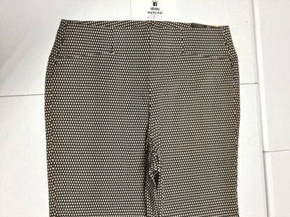 Rafaella Womens Black ￼Striped Pull On Pants Size 8 NWT