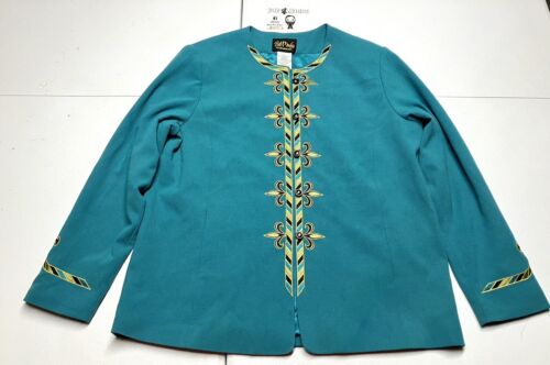 Bob Mackie Women's Blue Long Sleeve Jacket Size Large NWT