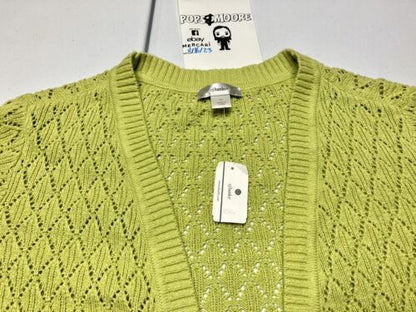 CJ Banks Women's Green Short Sleeve Sweater Size 3X NWT