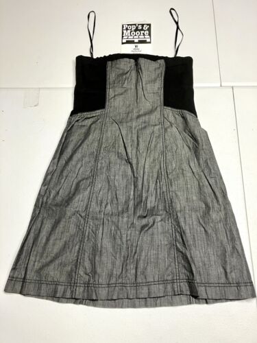 Calvin Klein Womens Black And Gray Sleeveless Zip Up Dress Size 6 NWT