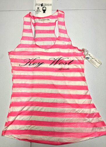 Basix of America Women’s Striped Sleeveless Shirt Size Large NWT