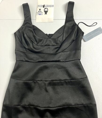 London Times Women’s Black Sleeveless Dress Size 4 NWT