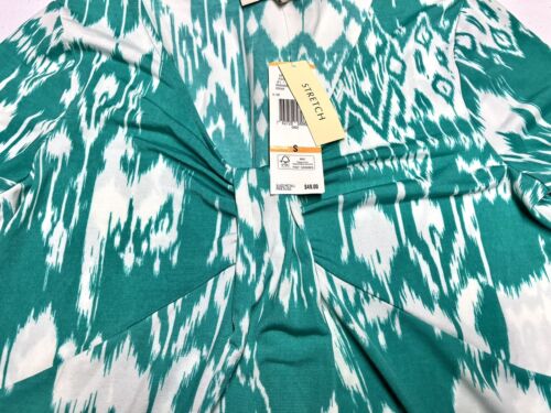 Jones New York Womens Aqua Green Long Sleeve Shirt Size S NWT