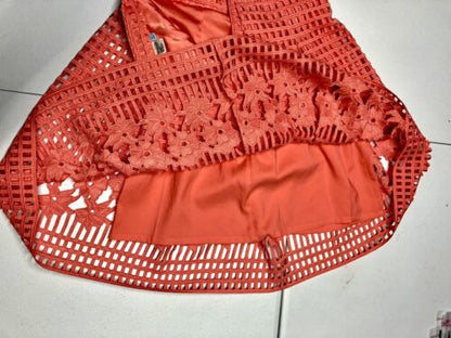 Antonio Melani Women's Orange Zip up Skirt Size 6 NWT