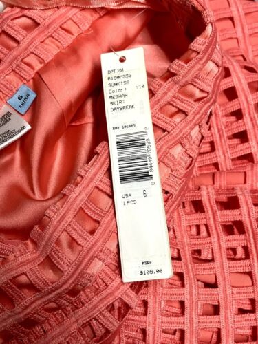 Antonio Melani Women's Orange Zip up Skirt Size 6 NWT