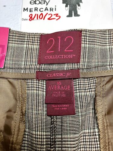 212 Collection Women’s Brown Pants Size 16 NWT