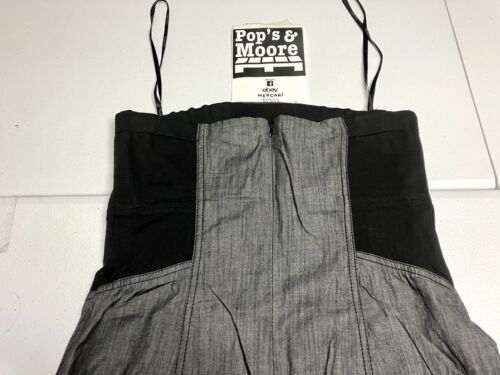 Calvin Klein Womens Black And Gray Sleeveless Zip Up Dress Size 6 NWT