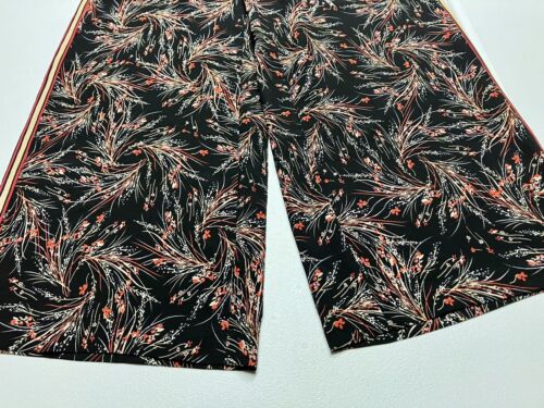 Max Studio Womens Black Floral Elastic Waist Pants Size Small NWT