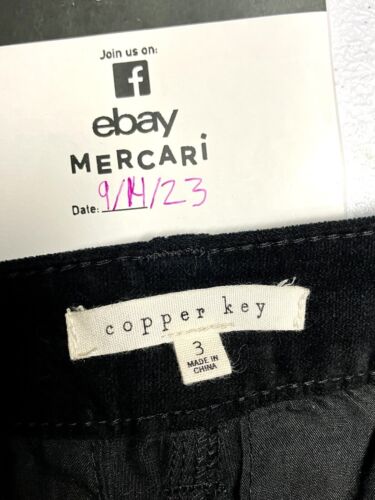 Copper Key Women's Black Sleeveless Zip Up Pants Size 3 NWT