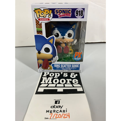 Funko Pop! Sonic the Hedgehog: Ring Scatter Sonic 918 PX Exclusive Brand New