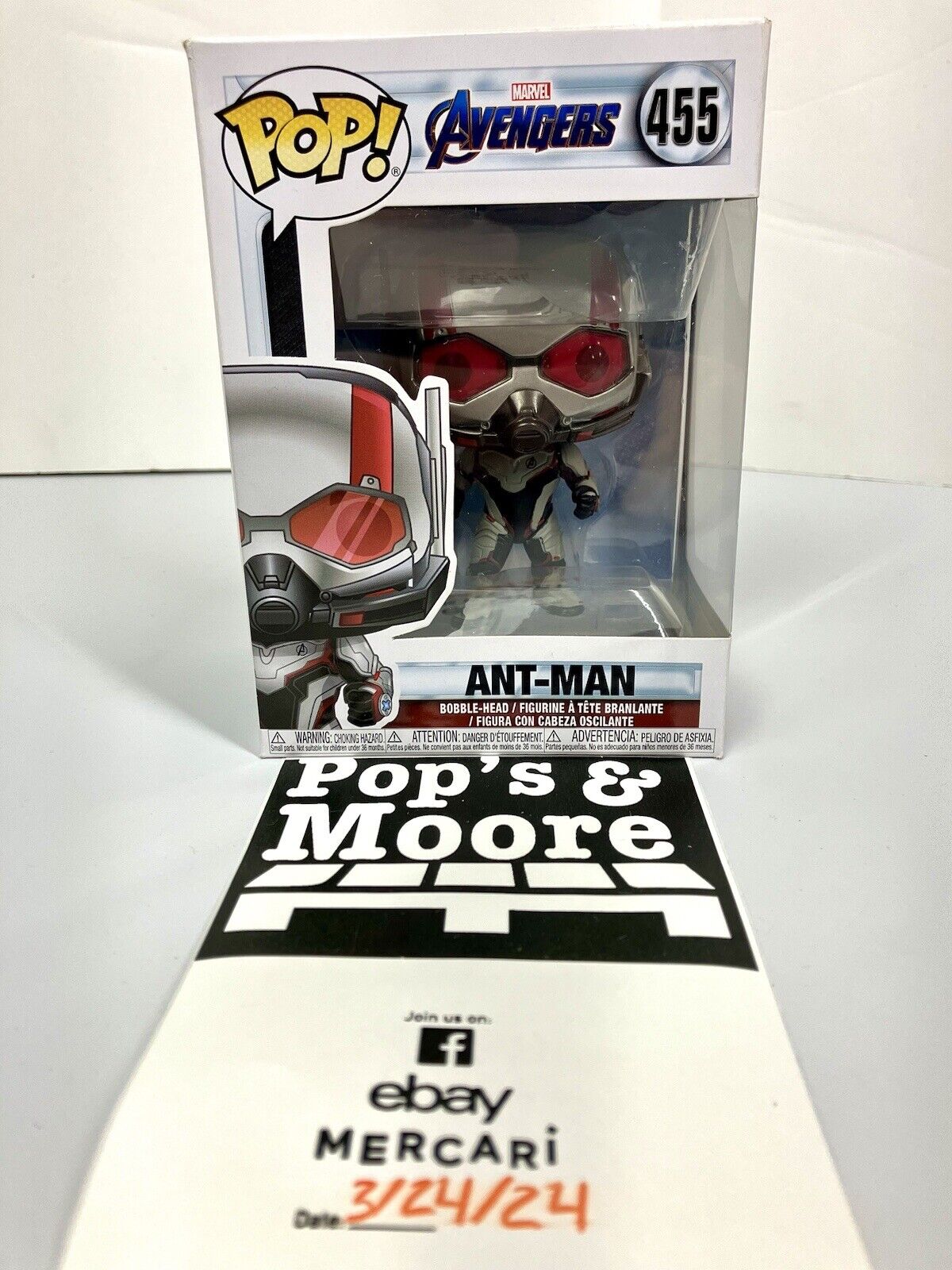 Funko Pop! Avengers: Ant Man 455 Vaulted Vinyl Figure Damaged Box W/Protector