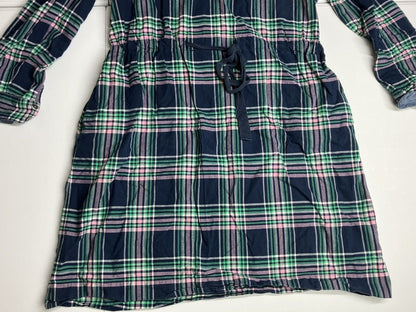 Lands end Women’s Striped Button Up Long Sleeve Dress Size 14 Pre-owned