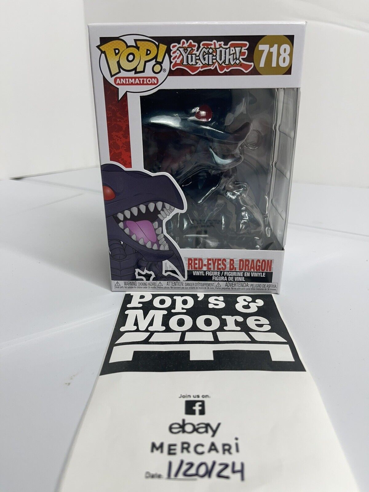 Funko Pop! Yugioh: Red-Eyes B. Dragon 718 Vinyl Figure Brand New