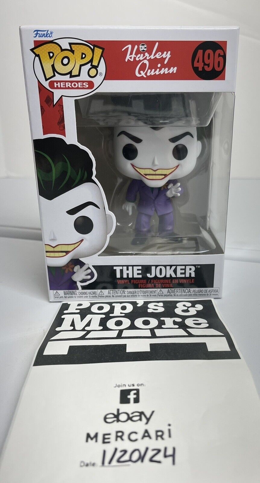 Funko Pop! DC Harley Quinn: The Joker 496 Vinyl Figure Brand New