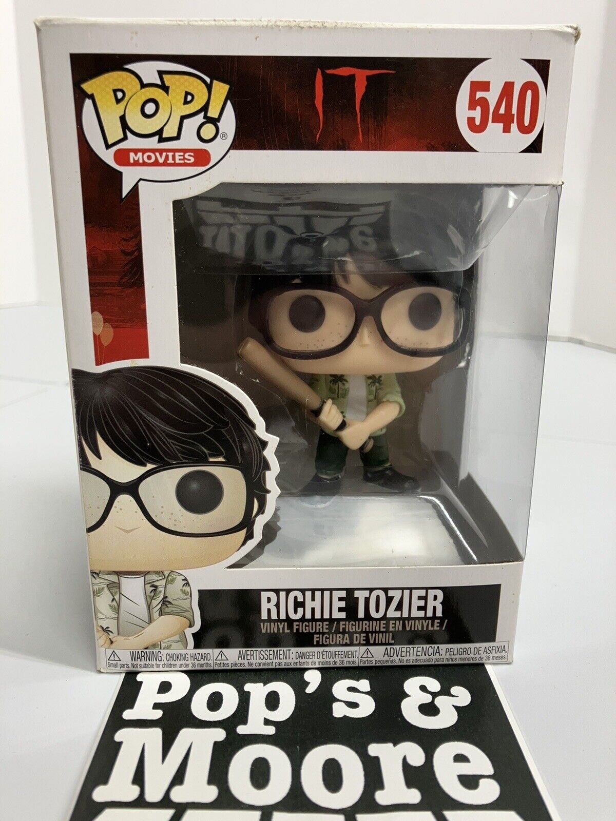 Funko Pop! It: Richie Tozier 540 Vinyl Figure With Protector Vaulted Box Damaged