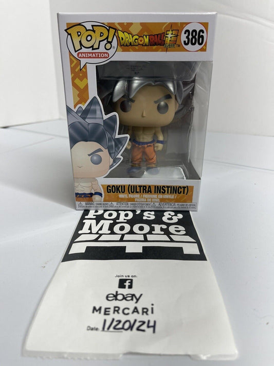 Funko Pop! Dragon Ball Super: Goku Ultra Instinct 386 Vinyl Figure Brand New 