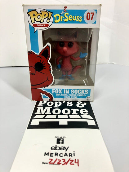 Funko Pop! Dr Seuss: Fox In Socks 07 Vaulted Vinyl Figure With Protector Damaged