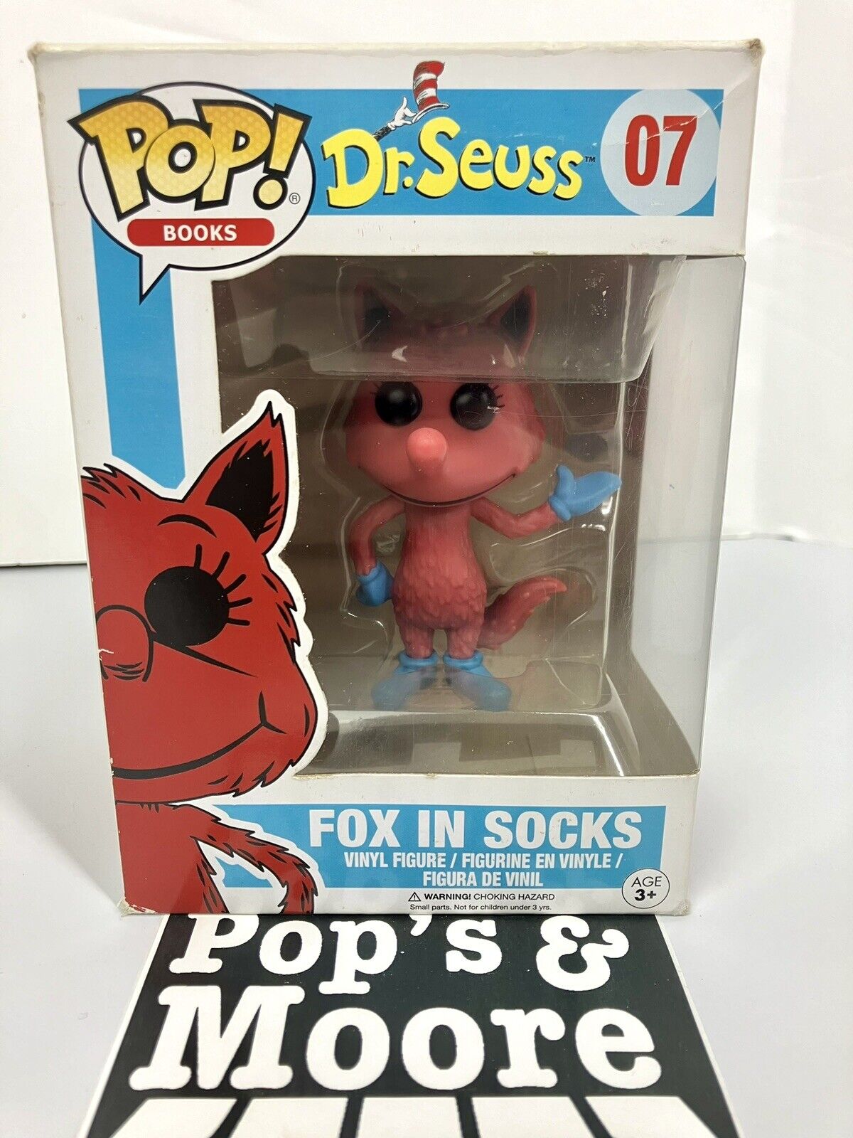 Funko Pop! Dr Seuss: Fox In Socks 07 Vaulted Vinyl Figure With Protector Damaged