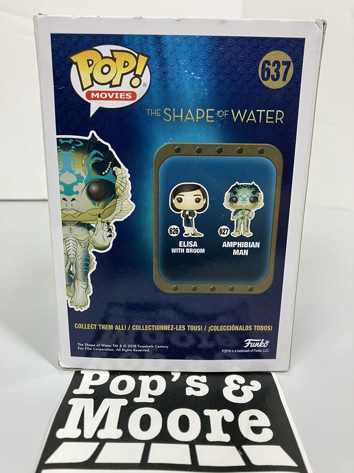 Funko Pop! The Shape Of Water: Amphibian Man 637 Vinyl Figure With Damaged Box