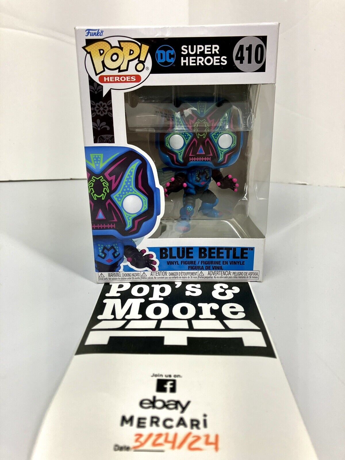 Funko Pop! DC Super Heros: Blue Beetle 410 Vinyl Figure