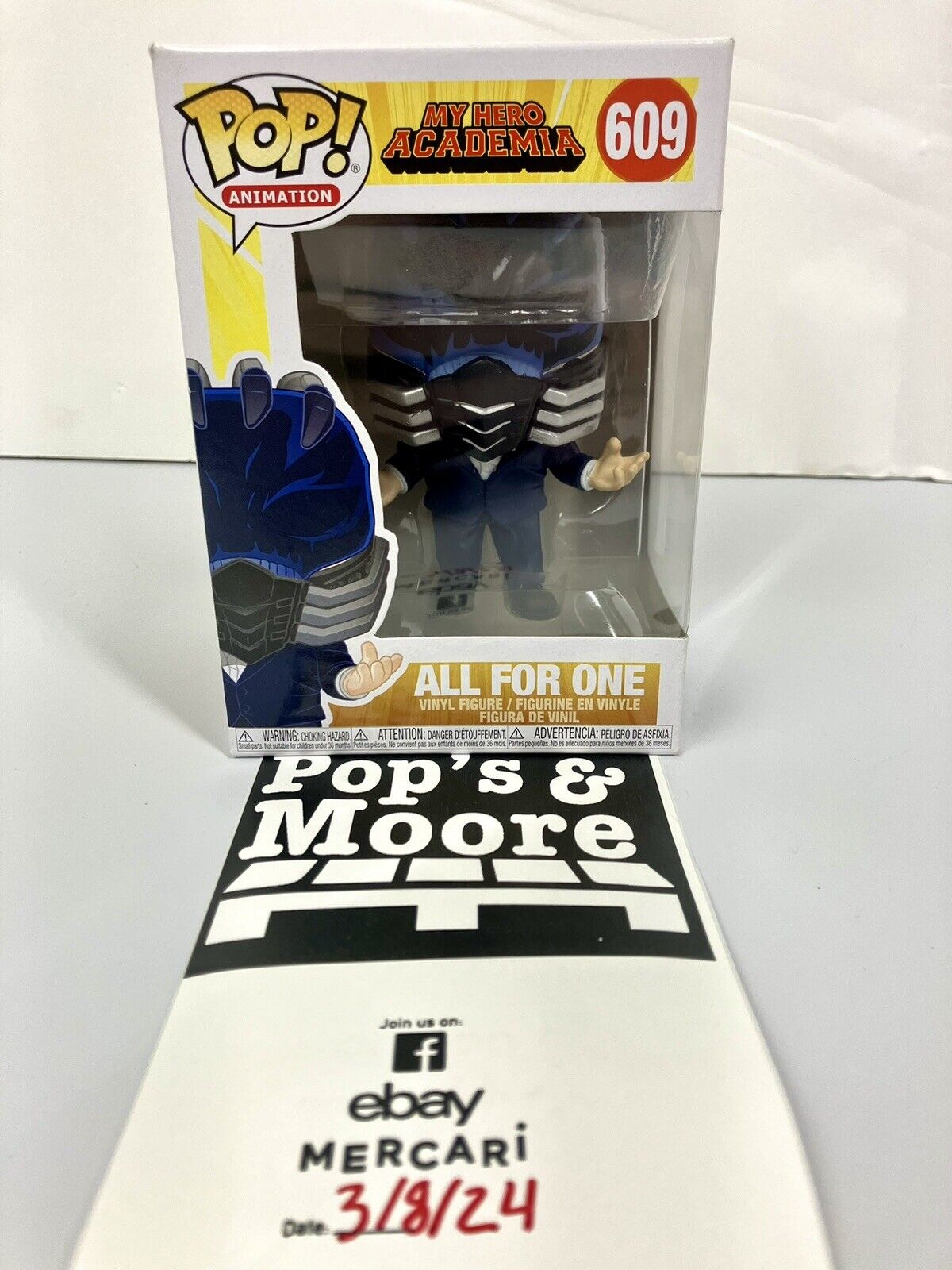 Funko Pop! My Hero Academia: All for One 609 Vaulted Figure With Protector