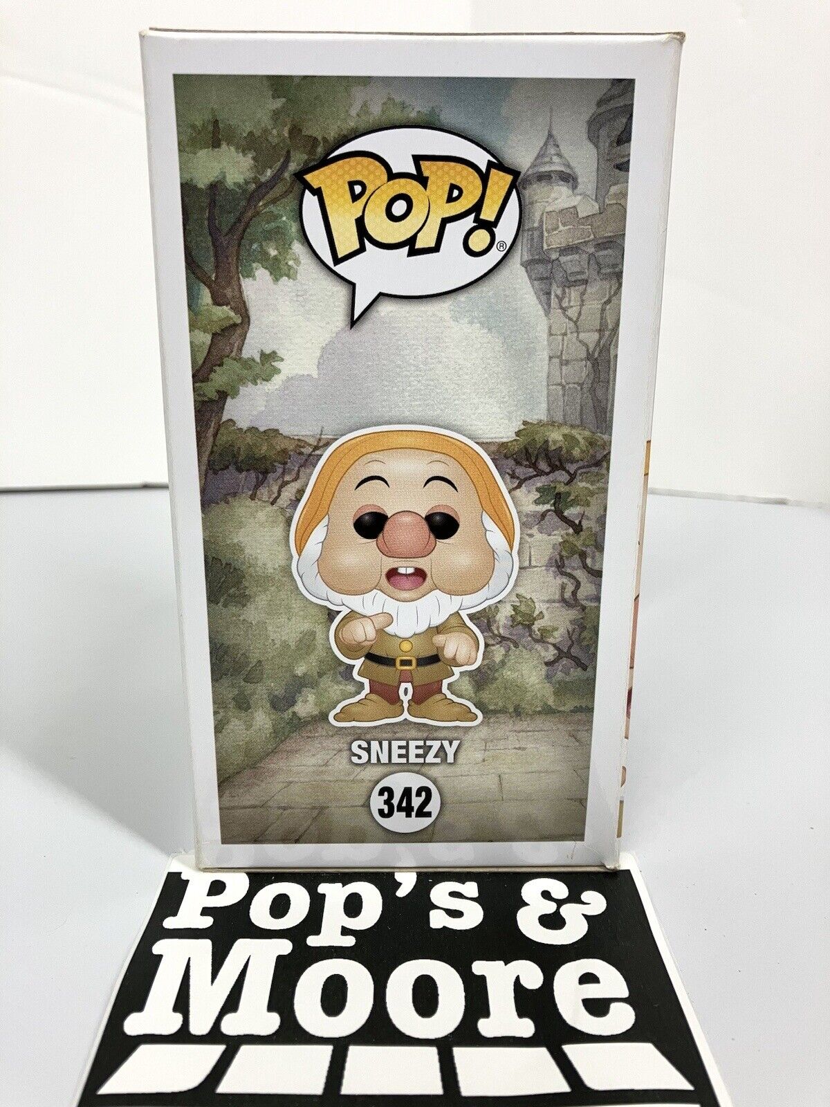 Funko Pop! Disney: Sneezy 342 Vaulted Vinyl Figure With Box damaged & Protector