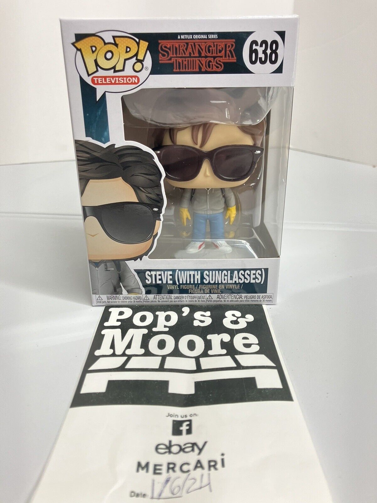 Funko Pop! Stranger things: Steve With Sunglasses 638 Vinyl Figure Brand New