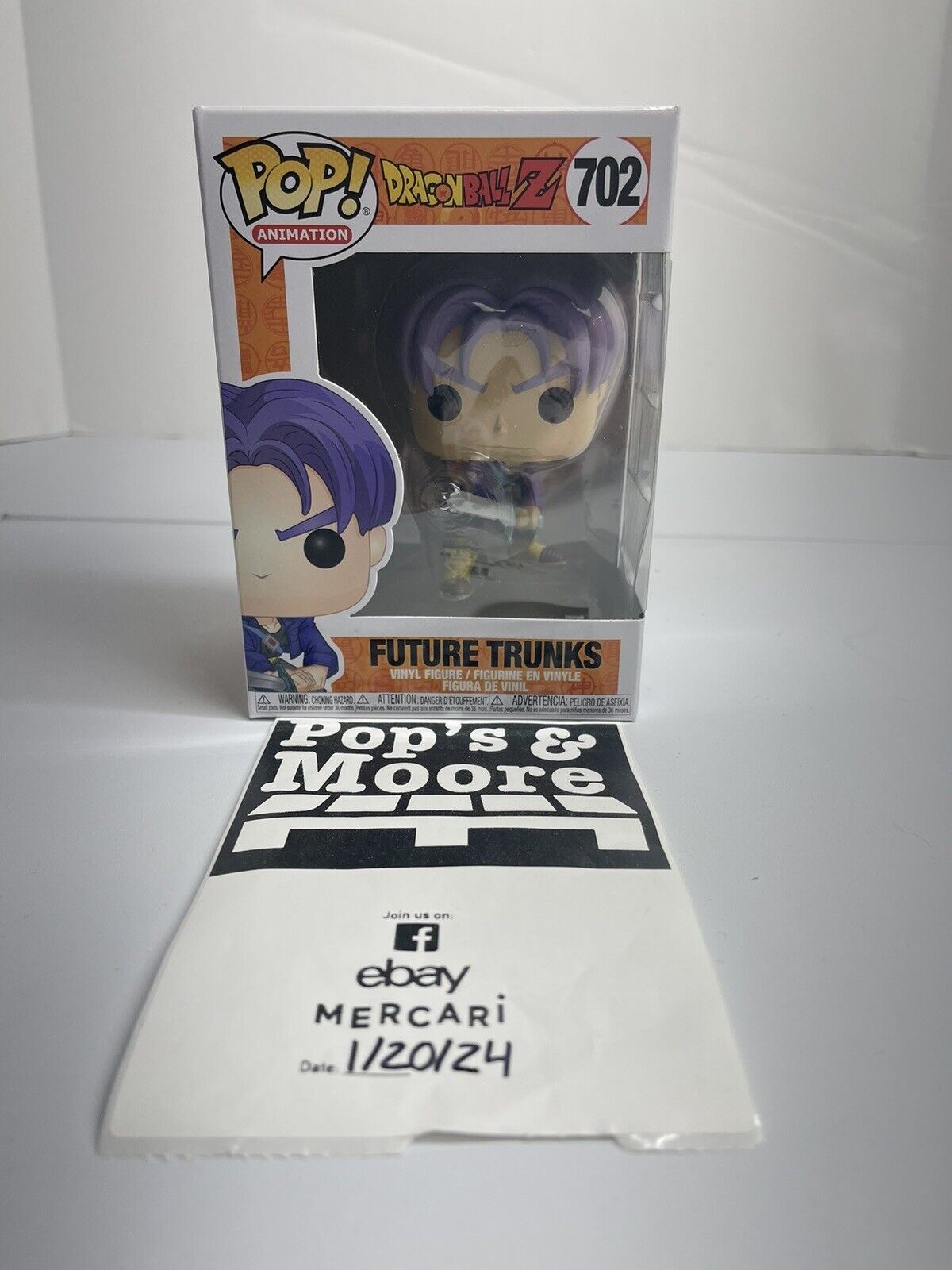 Funko Pop! Dragon Ball Z: Future Trunks 702 Vinyl Figure Brand New