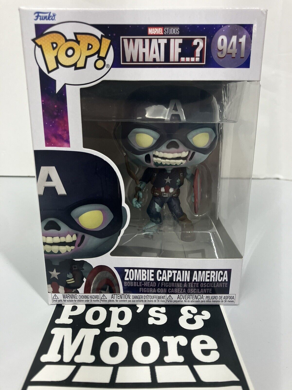 Funko Pop! Marvel What If: Zombie Captain America 941 Vinyl Figure