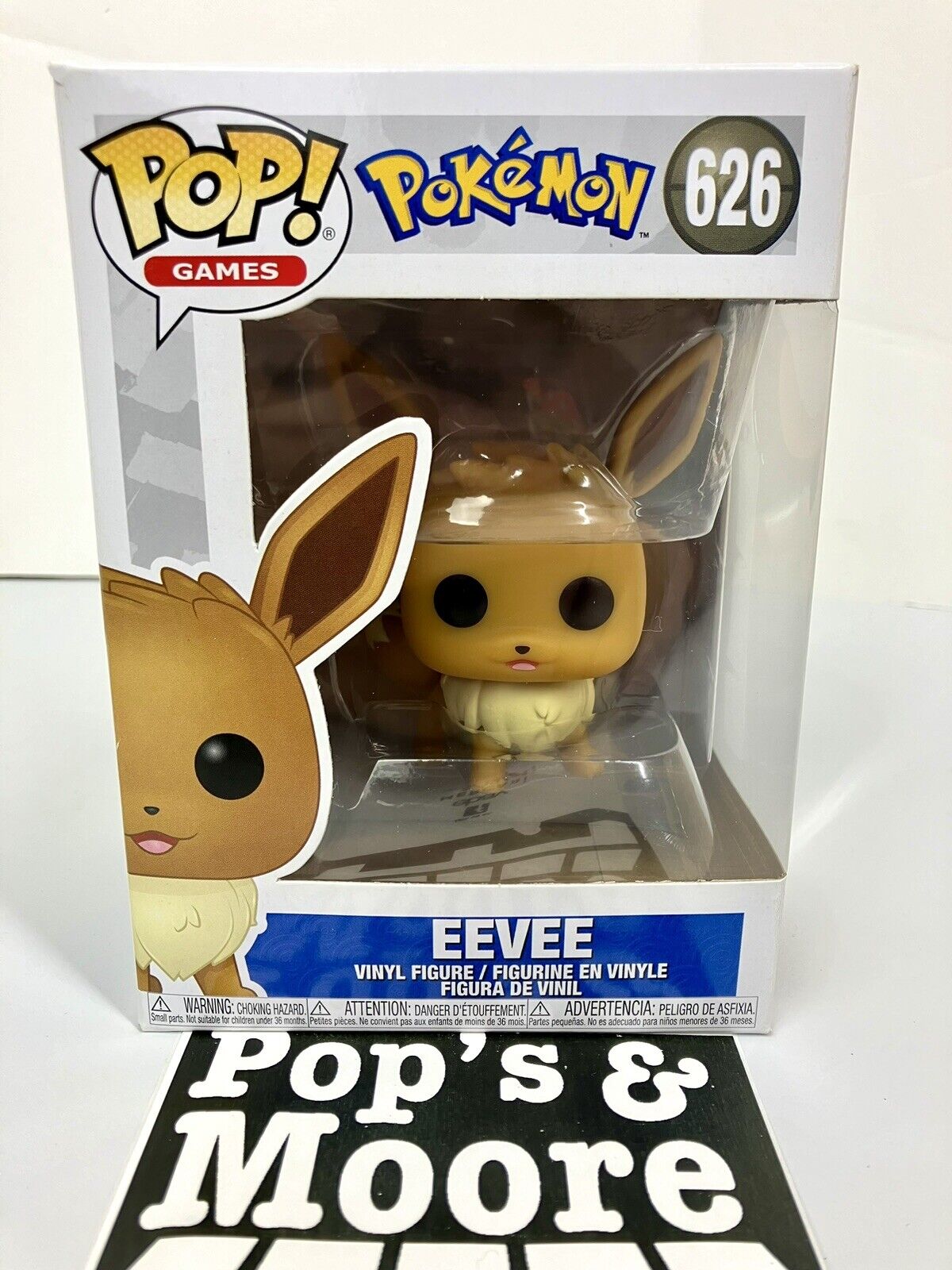 Funko Pop Games! Pokemon: Eevee 626 Vinyl Figure With Box Damage