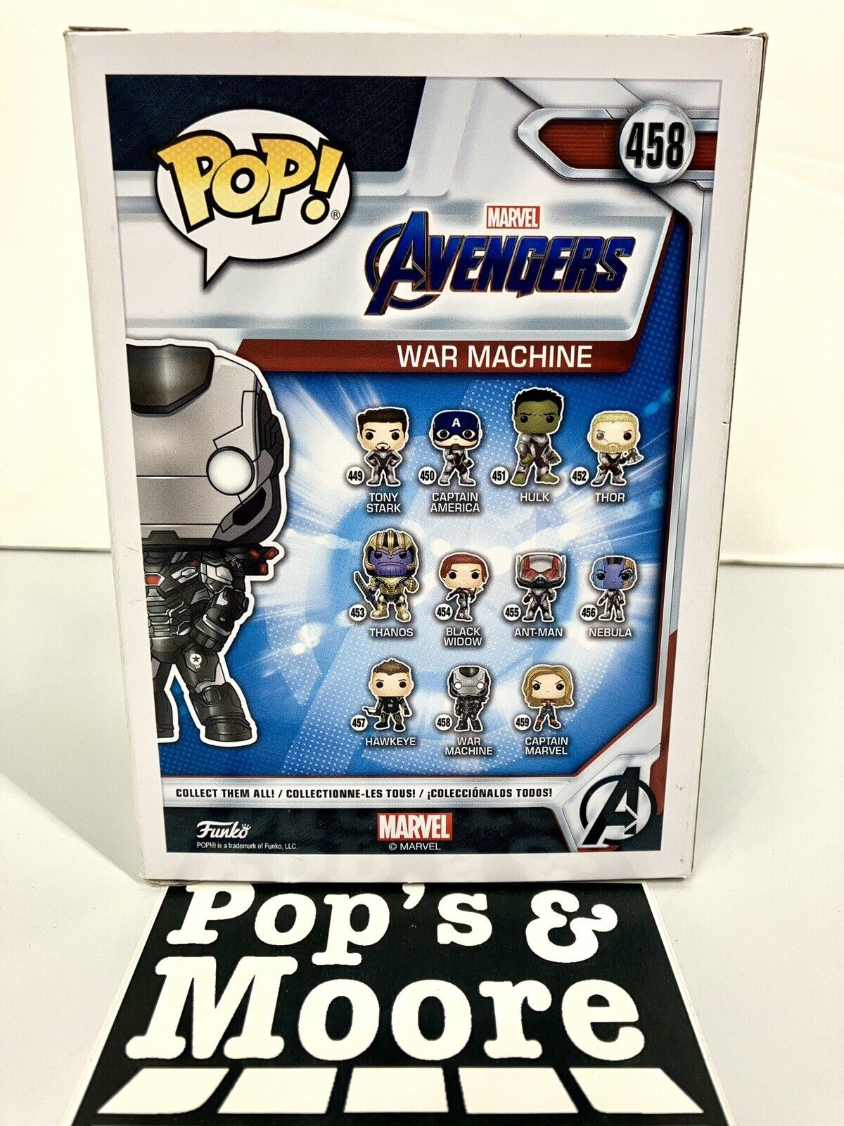 Funko Pop! Marvel Avengers: War Mechine 458 Vinyl Figure With Protector