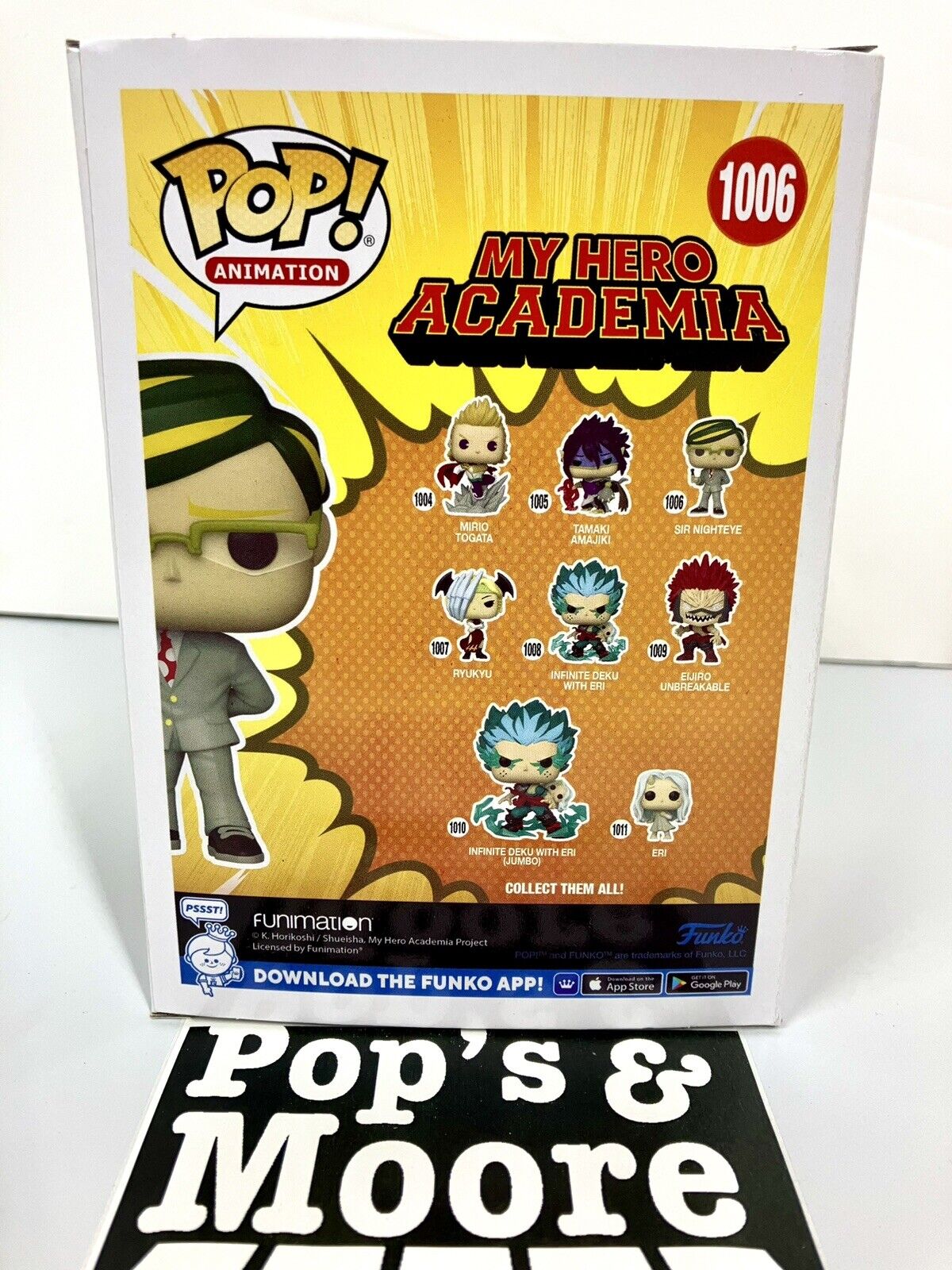 Funko Pop! My Hero Academia: Sir Nighteye 1006 Vinyl Figure With Damaged Box