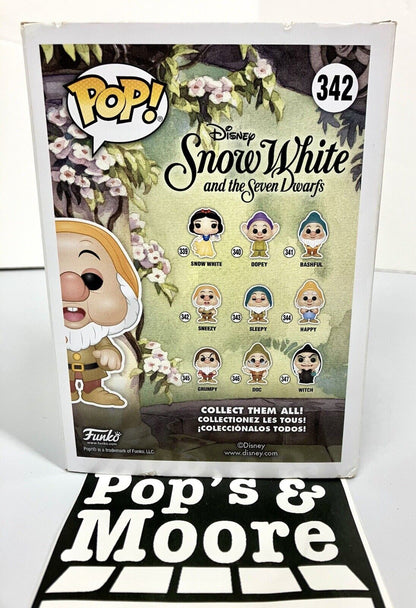 Funko Pop! Disney: Sneezy 342 Vaulted Vinyl Figure With Box damaged & Protector