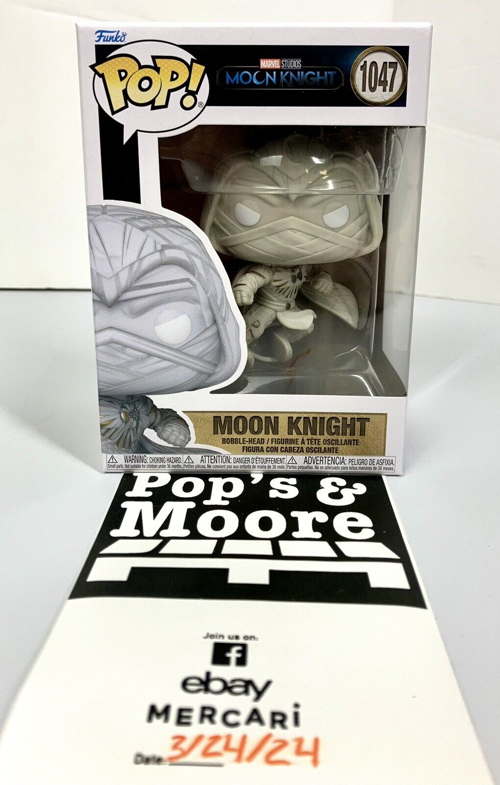 Funko Pop! Moon Knight: Moon Knight 1047 Vinyl Figure With Box Damage