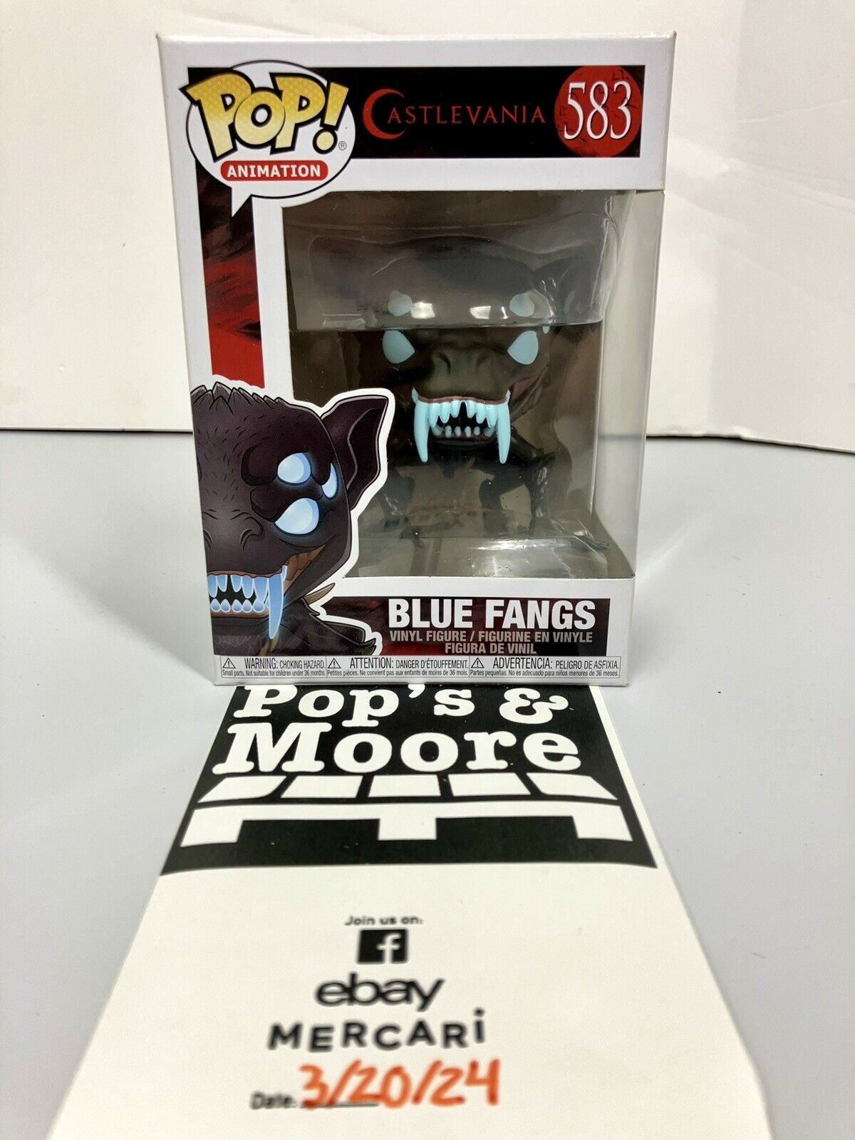 Funko Pop! Castlevania: Blue Fangs 583 Vaulted Vinyl Figure With Protector