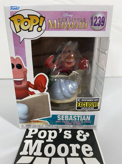 Funko Pop! The Little Mermaid: Sebastian 1239 Exclusive Vinyl Figure Brand New