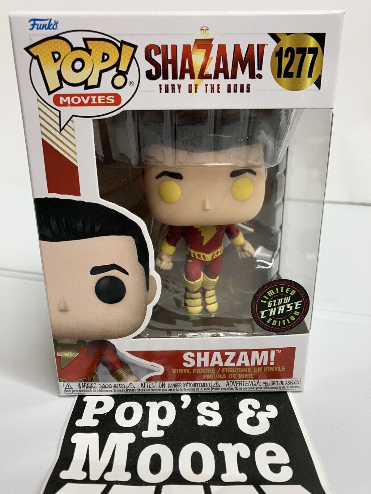 Funko Pop! DC: Shazam! 1277 Glow In The Dark Chase Vinyl Figure With Protector