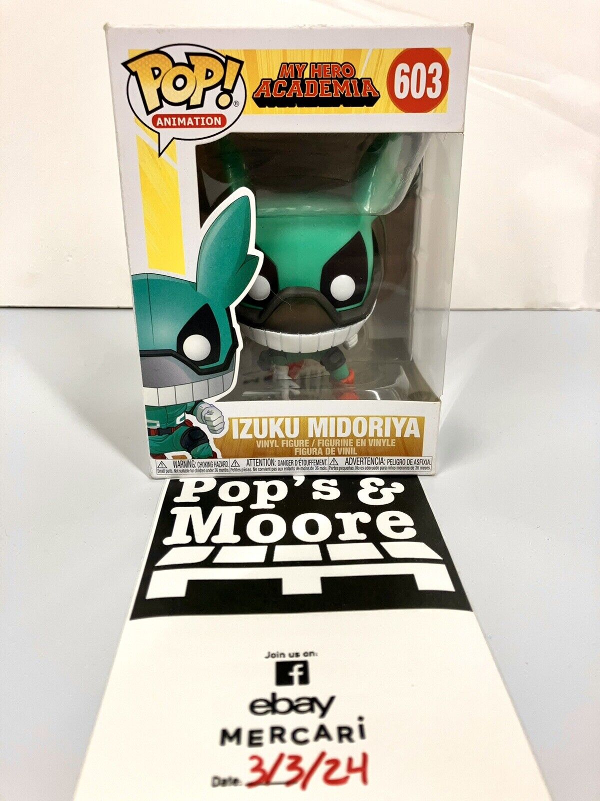 Funko Pop! My Hero Academia: Izuku Midoriya 603 Vinyl Figure With Damaged Box