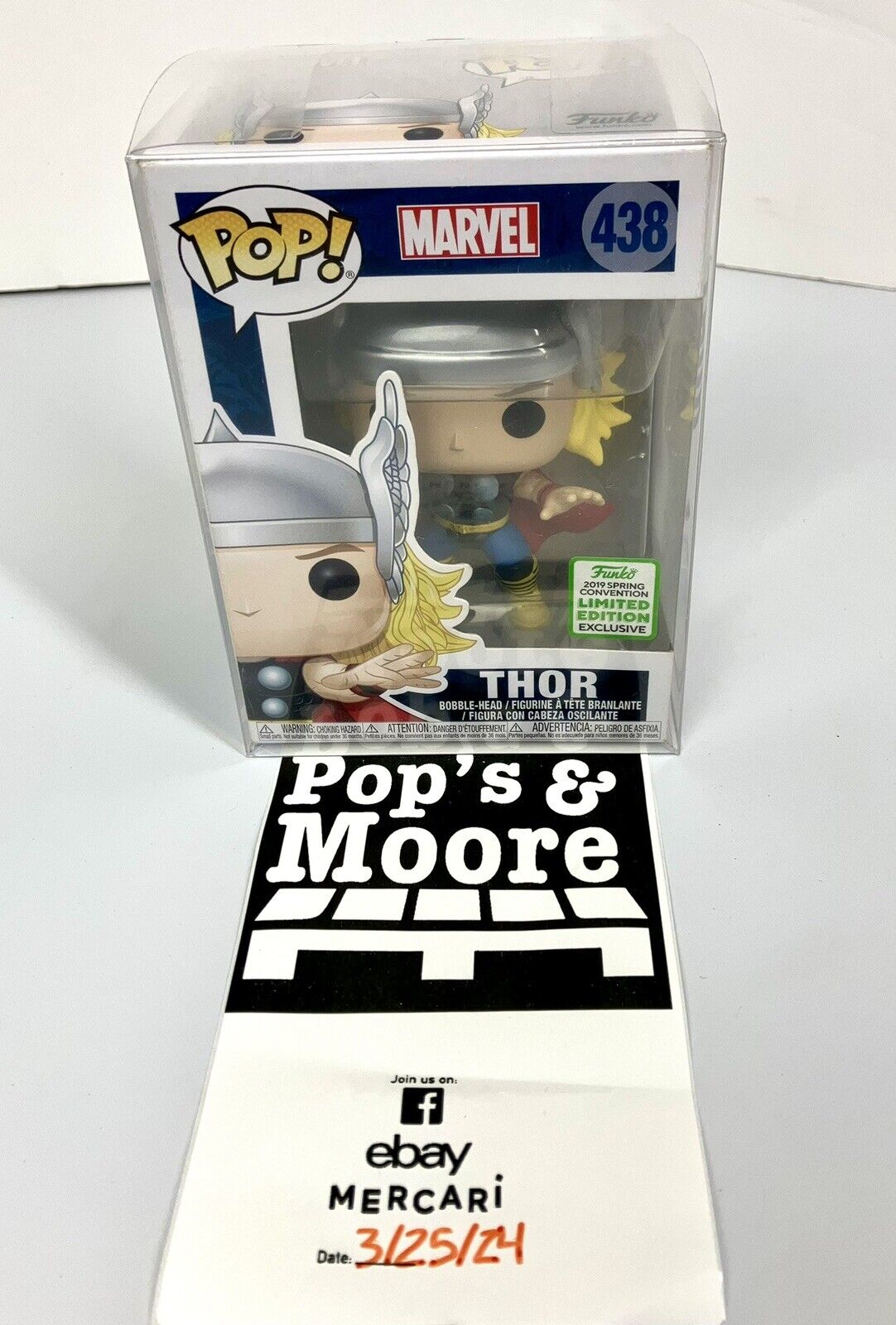 Funko Pop! Marvel: Thor 438 Exclusive Vaulted Figure W/Box damaged & Protector 