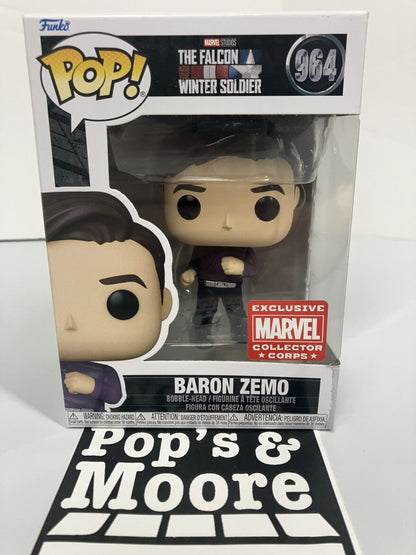 Funko Pop! The Falcon And The Winter Soldier: Baron Zemo 964 Figure W/Box Damage