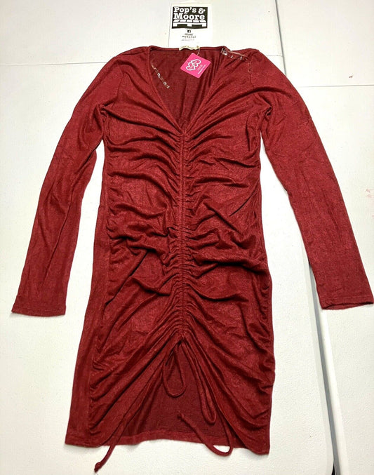 Heart And Hips Women's Red Long Sleeve Dress Size Small NWT