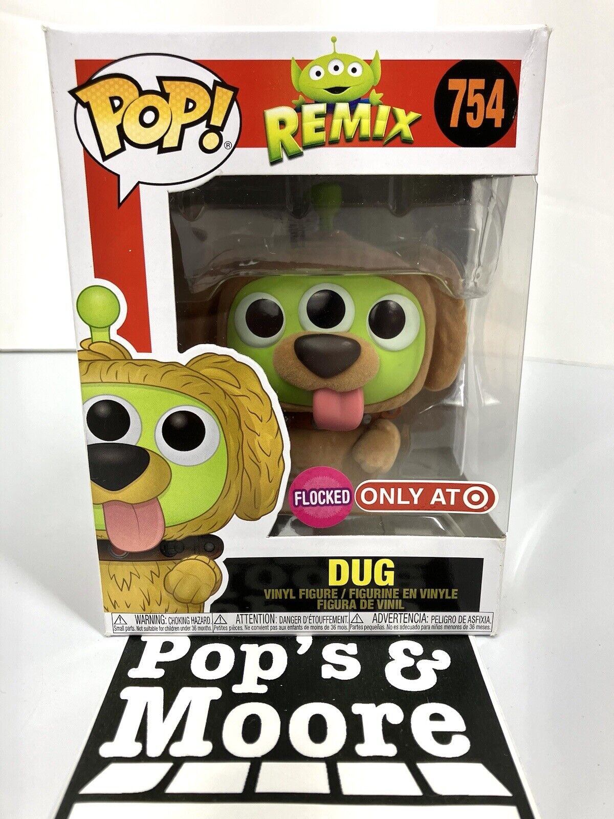 Funko Pop! Remix: Dug 754 Vaulted Exclusive Vinyl Figure Box Damage W/Protector