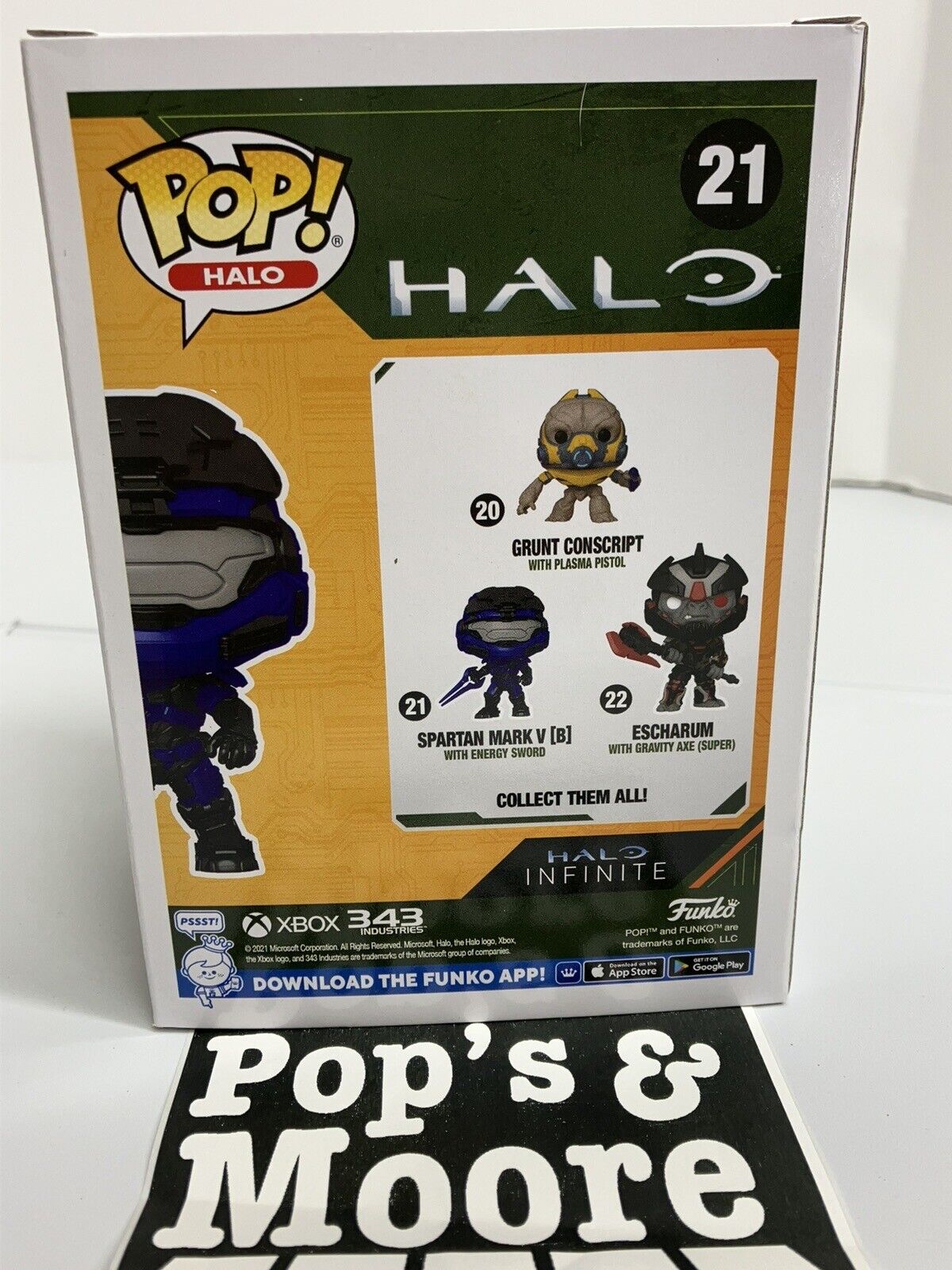 Funko pop! Halo: Spartan Mark V 21 Chase Vinyl Figure With Protector Vaulted